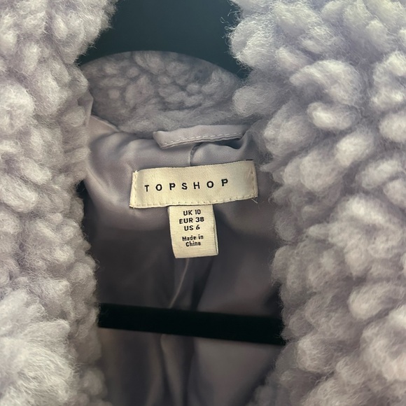 Topshop chunky faux shearling teddy midi coat - Picture 3 of 4